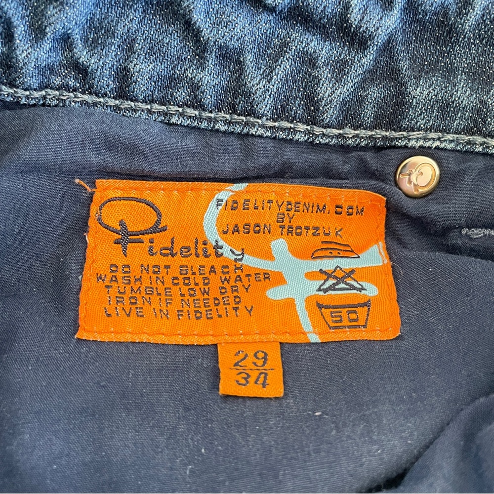 Anthropologie FIDELITY DENIM Japan Rose Skinny Flare Blue Water Sapphire Jean - Picture 13 of 13